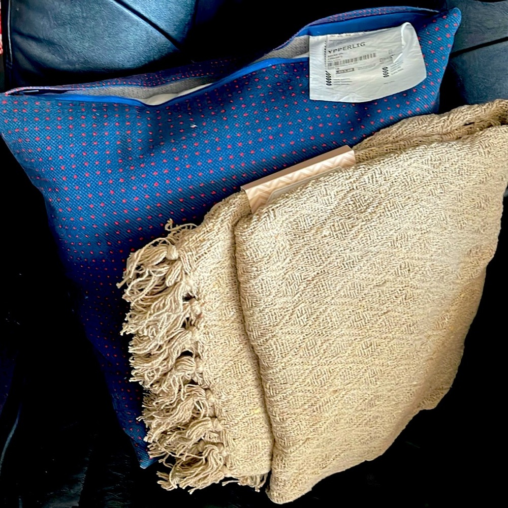 Decorative Pillow And Blanket Bundle